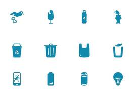 Simple vector icon on a theme waste disposal, domestic and solid