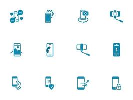 Simple vector icon on a theme mobile phone