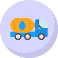 Oil Tanker Vector Icon Design