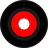 vinyl record with red label vector