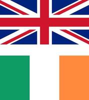 bandera de Reino Unido y Irlanda vector