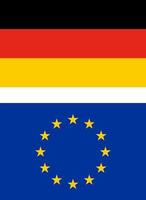 bandera de Alemania y Europa vector