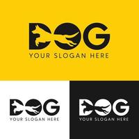 modern, minimalist dog logo vector design