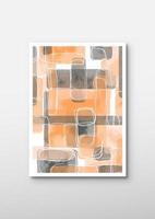 Aesthetic watercolor poster for wall decoration. Modern abstract hand-drawn background vector