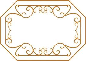 simple classic ornament frame design engraved color vector editable