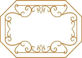 simple classic ornament frame design engraved color vector editable