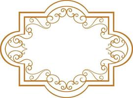 simple classic ornament frame design engraved color vector editable