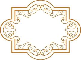 simple classic ornament frame design engraved color vector editable