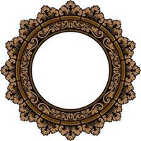 classic circle design with  vector engraving motif