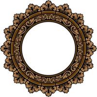 classic circle design with  vector engraving motif