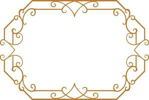 simple classic ornament frame design engraved color vector editable