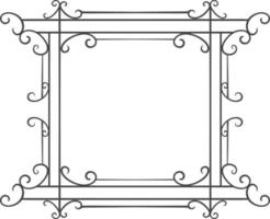 simple classic ornament frame design engraved color vector editable