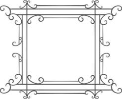 simple classic ornament frame design engraved color vector editable