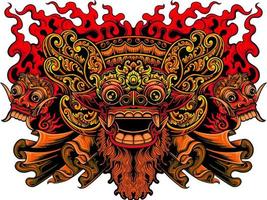 balinés barong vector diseño