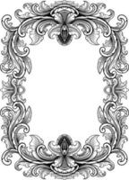 vector black and white engraved frame sketch design