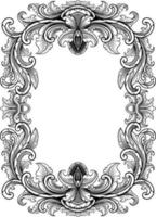 vector black and white engraved frame sketch design