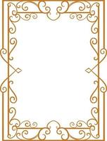 simple classic ornament frame design engraved color vector editable