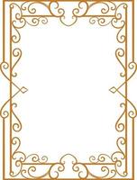 simple classic ornament frame design engraved color vector editable