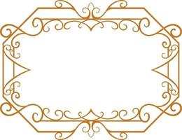 simple classic ornament frame design engraved color vector editable