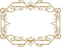 simple classic ornament frame design engraved color vector editable