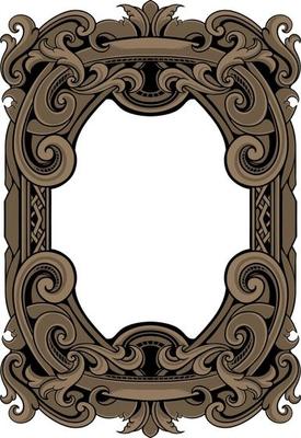 luxury ornamental classic vector engraved frame