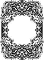 vector black and white engraved frame sketch design