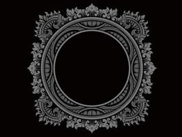 classic circle design with  vector engraving motif
