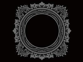 classic circle design with  vector engraving motif