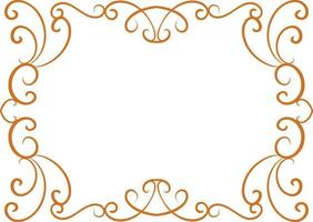 simple classic ornament frame design engraved color vector editable