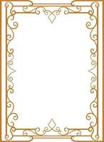 simple classic ornament frame design engraved color vector editable