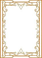 simple classic ornament frame design engraved color vector editable