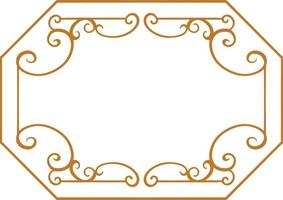 simple classic ornament frame design engraved color vector editable
