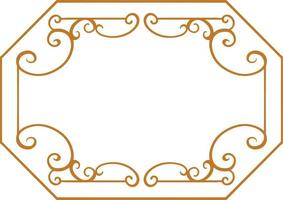 simple classic ornament frame design engraved color vector editable