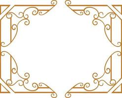 simple classic ornament frame design engraved color vector editable