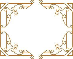 simple classic ornament frame design engraved color vector editable