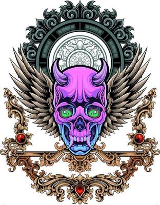 skull head vector design