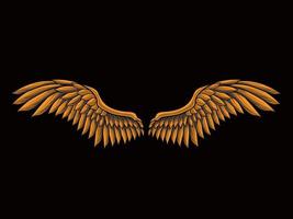 bird wings vector design for elements, color editable