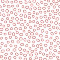 Abstract spotted seamless pattern. Background with pink rings and circles. Vector hand-drawn illustration. Perfect for print, decorations, wrapping paper, covers, invitations, cards.