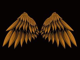 bird wings vector design for elements, color editable
