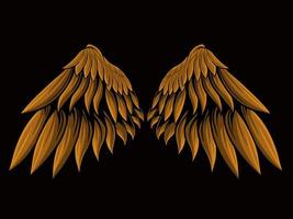 bird wings vector design for elements, color editable