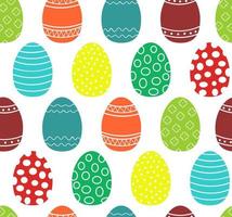 Seamless Pattern of Colorful Easter eggs vector