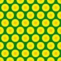 Seamless Pattern with Coins for Saint Patrick's Day. Design for Fashion Prints, Textiles, Wallpaper, Wrapping Paper vector