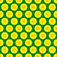 Seamless Pattern with Coins for Saint Patrick's Day. Design for Fashion Prints, Textiles, Wallpaper, Wrapping Paper vector