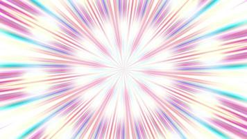 Colorful hyper speed from radial center abstract animation video