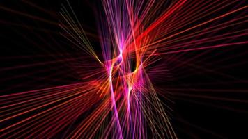 Colorful twirling line spin flow abstract background video