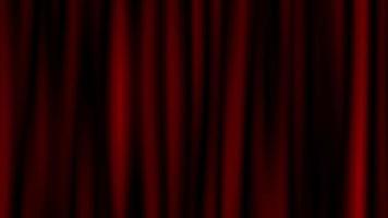 Red curtain shape in dark abstract background animation video