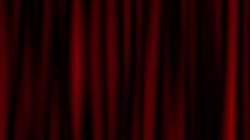 Red curtain shape in dark abstract background animation video