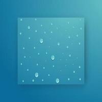 wet pure water drop poster rain vector