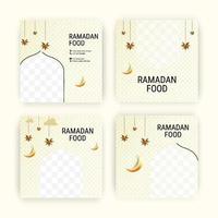 Ramadan poster islamic Muslim celebration vector