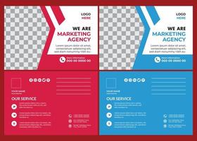 Corporate Business Postcard Design vector